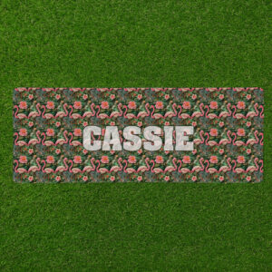 Personalised Non Slip Jumbo Pet Bowl Mats - Don't Chase The Flamingo