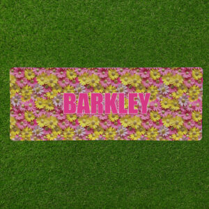 Personalised Non Slip Jumbo Pet Bowl Mats - Push The Daisies