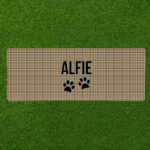 Personalised Non Slip Jumbo Pet Bowl Mats - Well Plaid