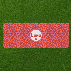 Personalised Non Slip Jumbo Pet Bowl Mats - I Heart You