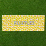 Personalised Non Slip Jumbo Pet Bowl Mats - Smiley