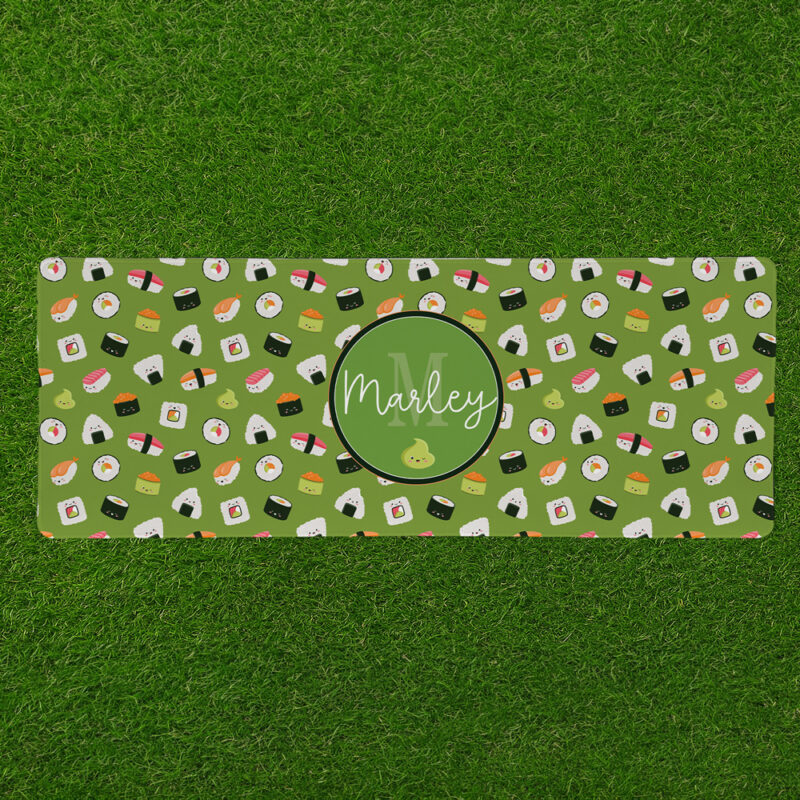 Personalised Non Slip Jumbo Pet Bowl Mats - Sushi Sushi
